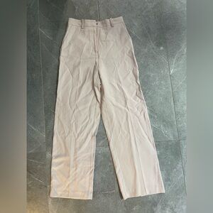 Zara Straight Leg Pale Pink Pants, Size Medium NWT